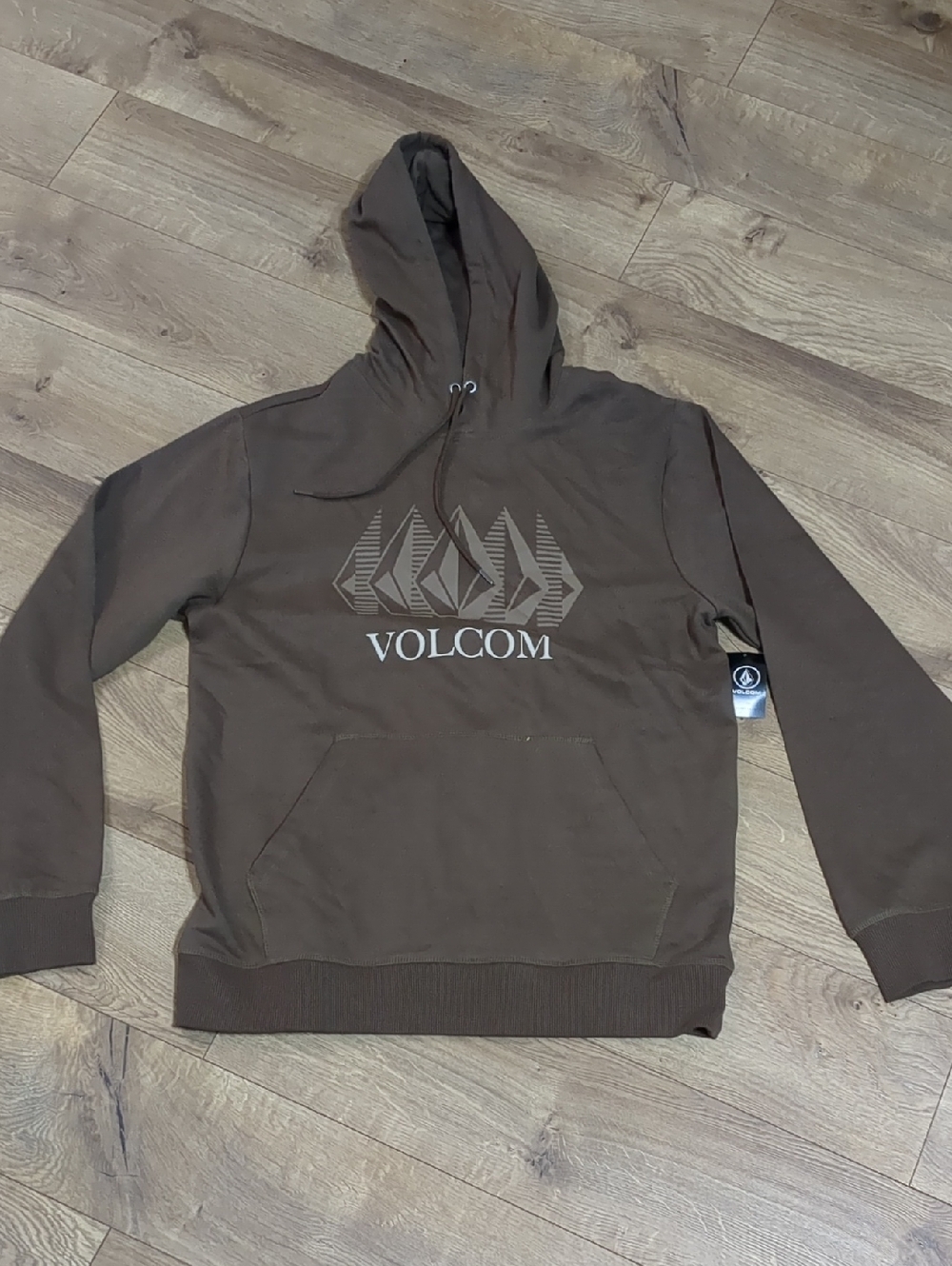 Volcom Brown Cotton/Polyester Men's Oversized Hoodie Size Small NWT